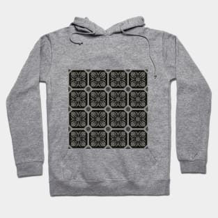 Black and Grey Textile design Hoodie